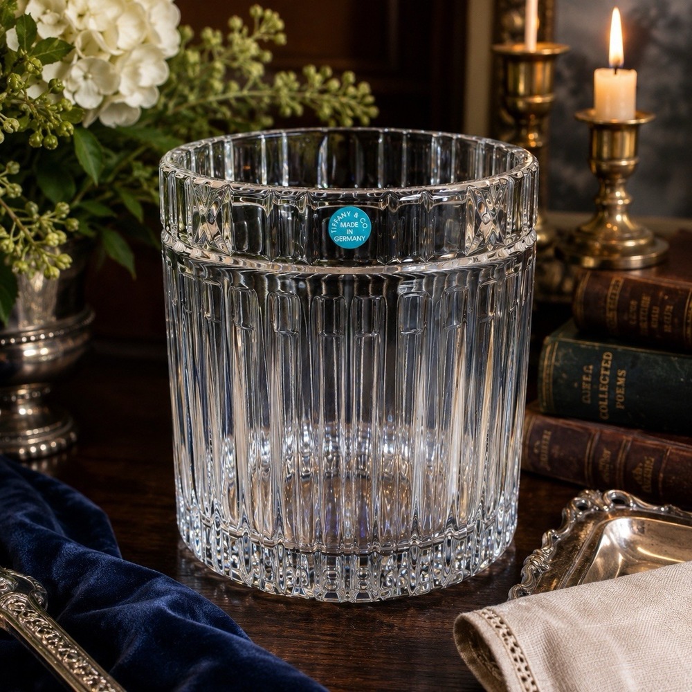 Tiffany & Co Atlas Crystal Champagne Wine Cooler Ice Bucket Germany